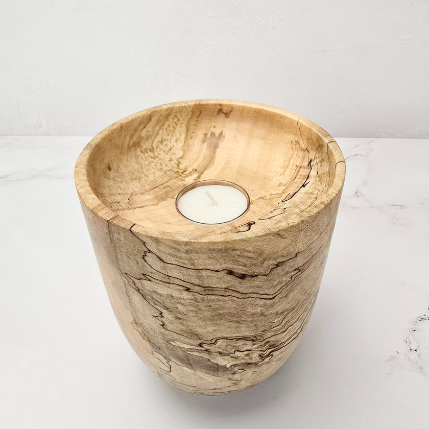 Spalted Maple Candle
