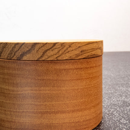 Canarywood and Zebrawood Salt Cellar